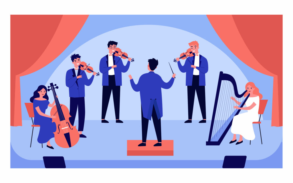 classical music concert isolated flat vector illustration classical music concert isolated flat vector illustration