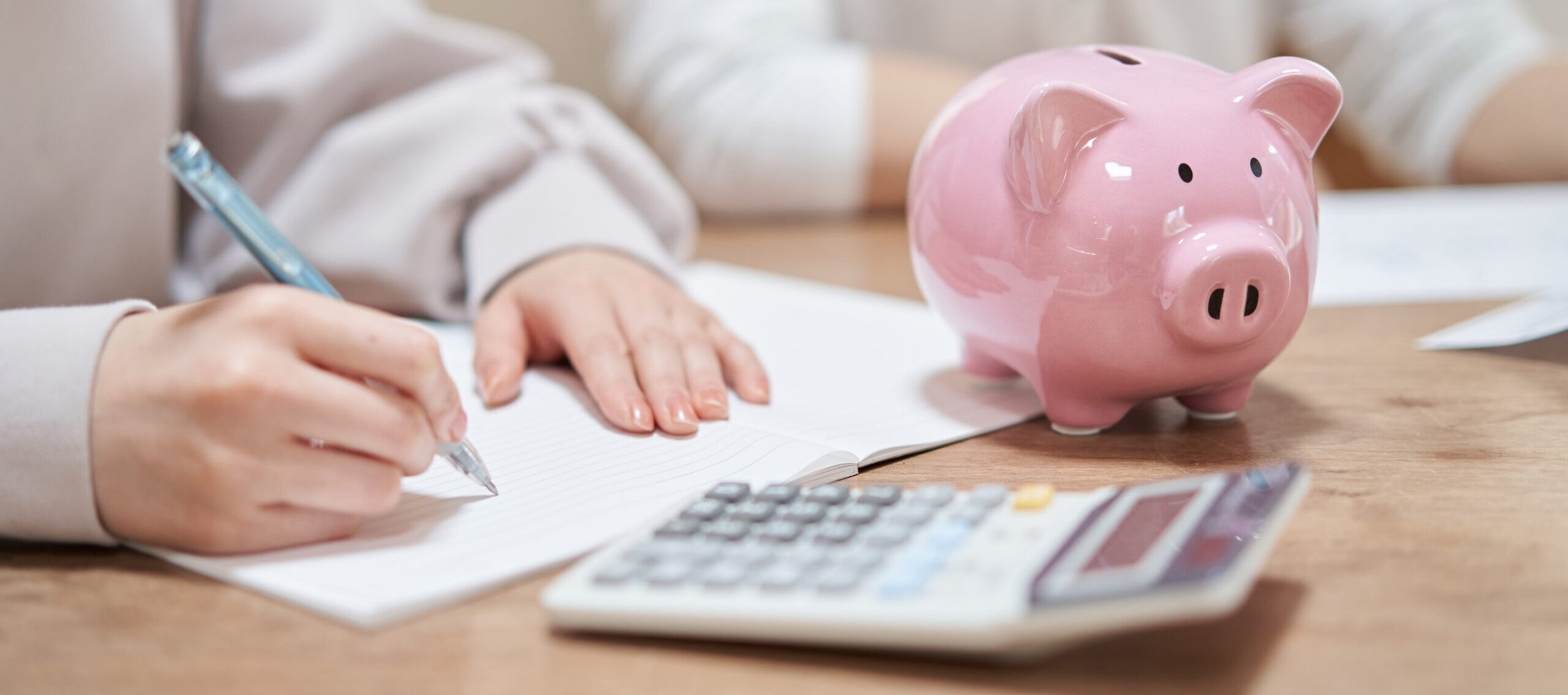 asian couple reviewing household budget